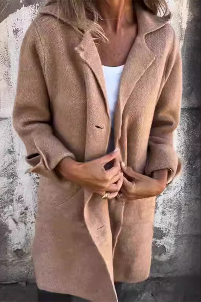 Long Cashmere Buttoned Coat