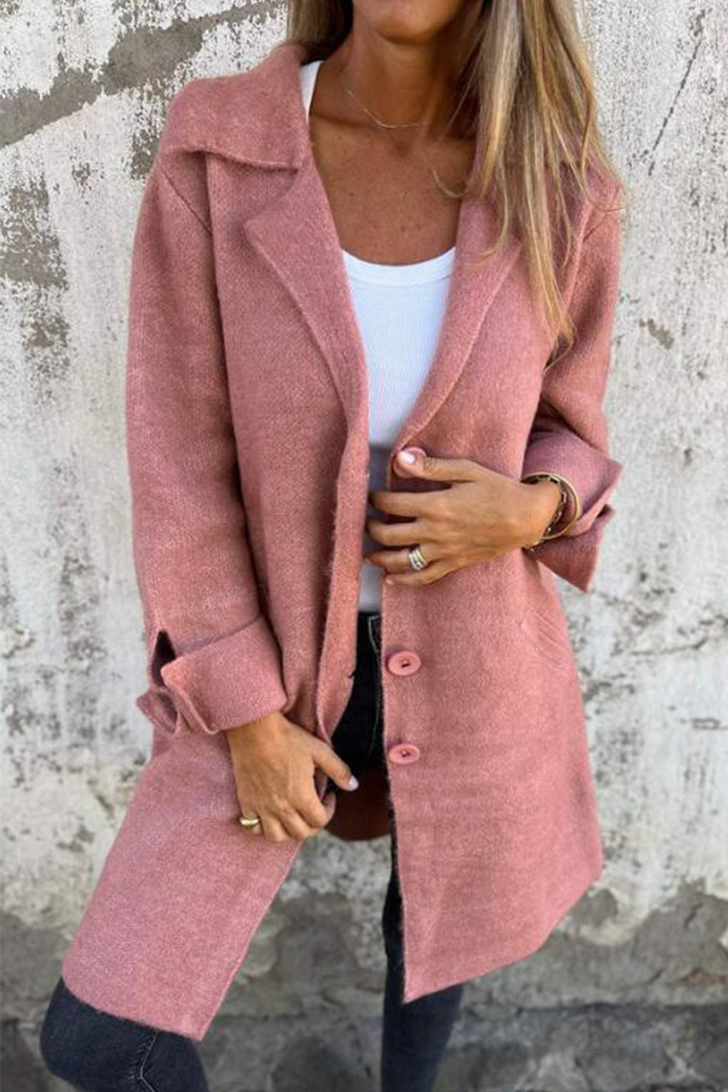Long Cashmere Buttoned Coat