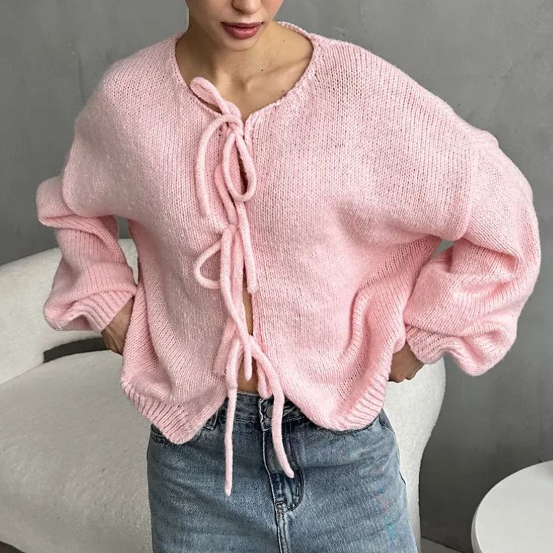 Kendall | Tie-Front Knit Cardigan