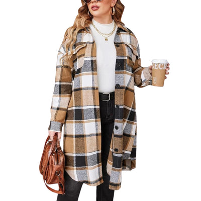 Harley | Long Plaid Button-Up Shacket