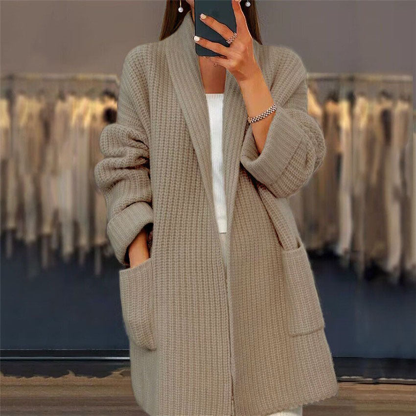 Rosalind | Long Oversized Ribbed Knit Cardigan