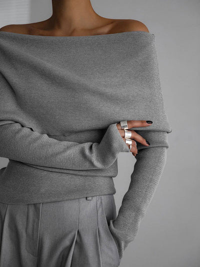 Erica - Off-Shoulder Elegance Sweater