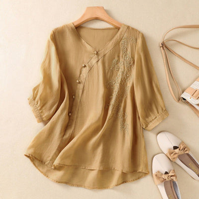 Stella- Asymmetrical Button Tunic