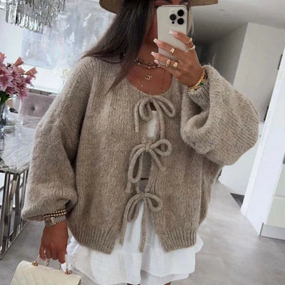 Kendall | Tie-Front Knit Cardigan