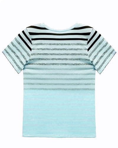 Evelyn – T-Shirt Round Neck Short Sleeve Striped