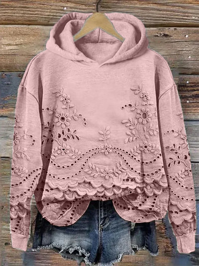 LINDA – SWEATER WITH LACE DETAILS