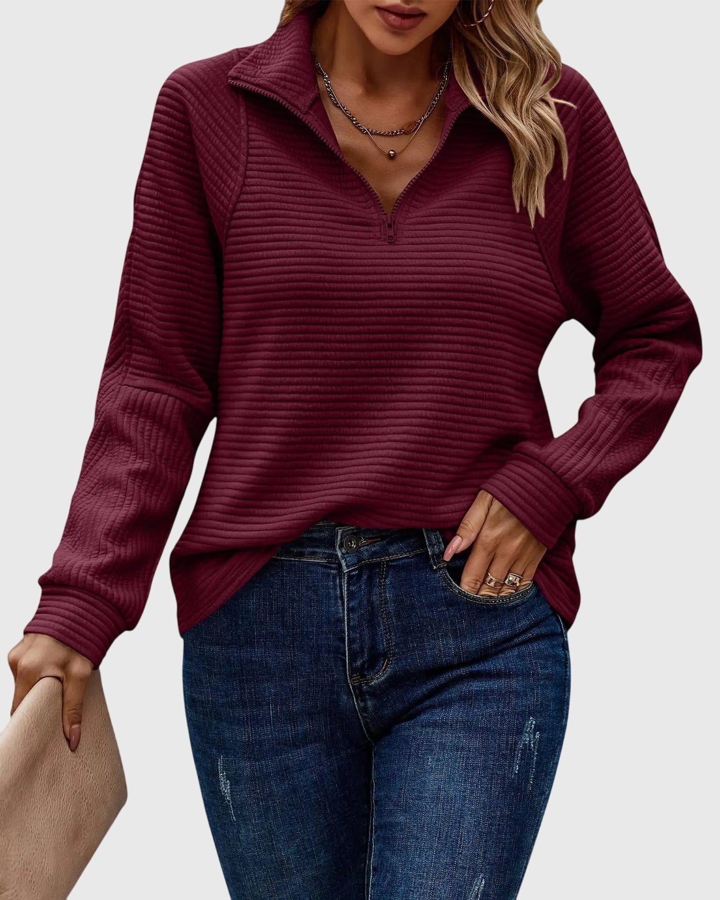 Molly - Elegant Half-Zip Sweater
