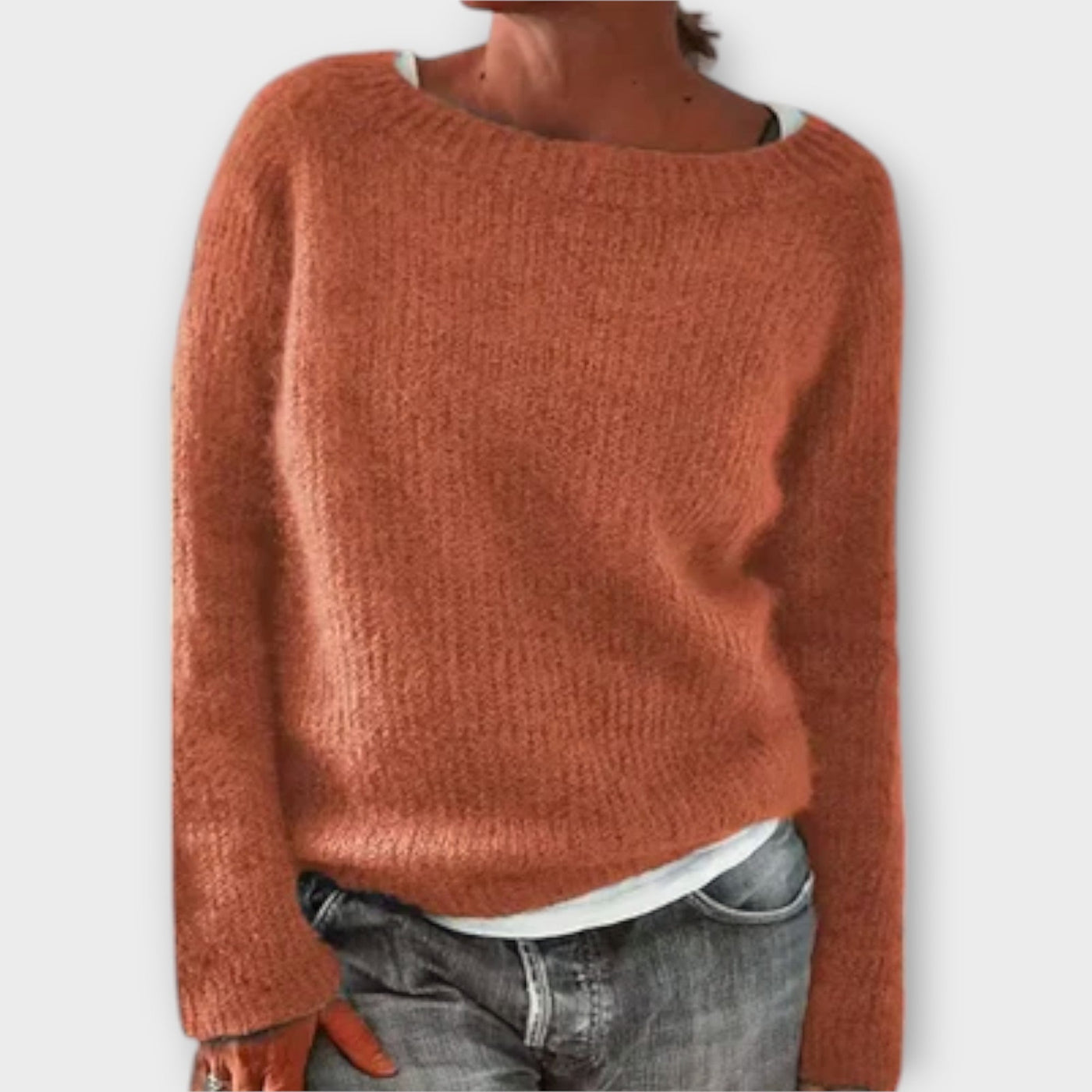VENALARAE – SOLID COLOR KNIT SWEATER
