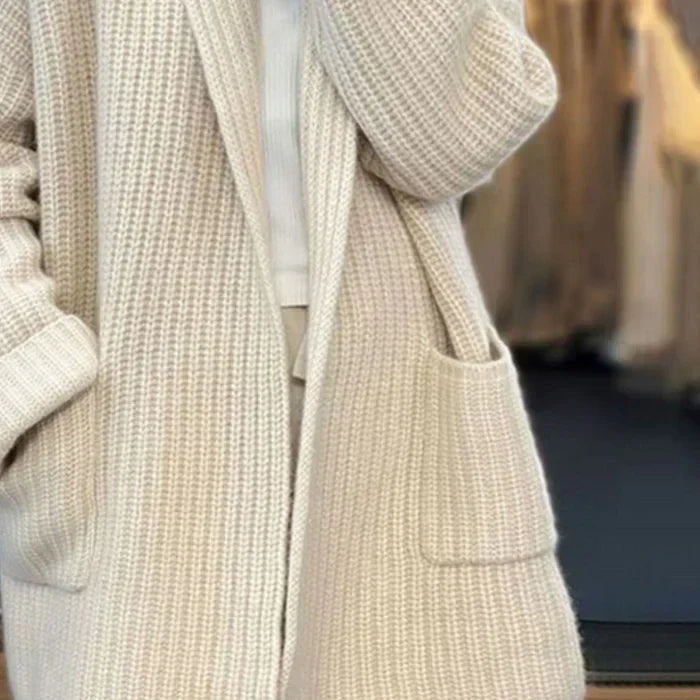 Rosalind | Long Oversized Ribbed Knit Cardigan