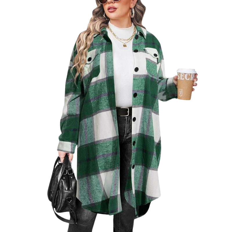 Harley | Long Plaid Button-Up Shacket