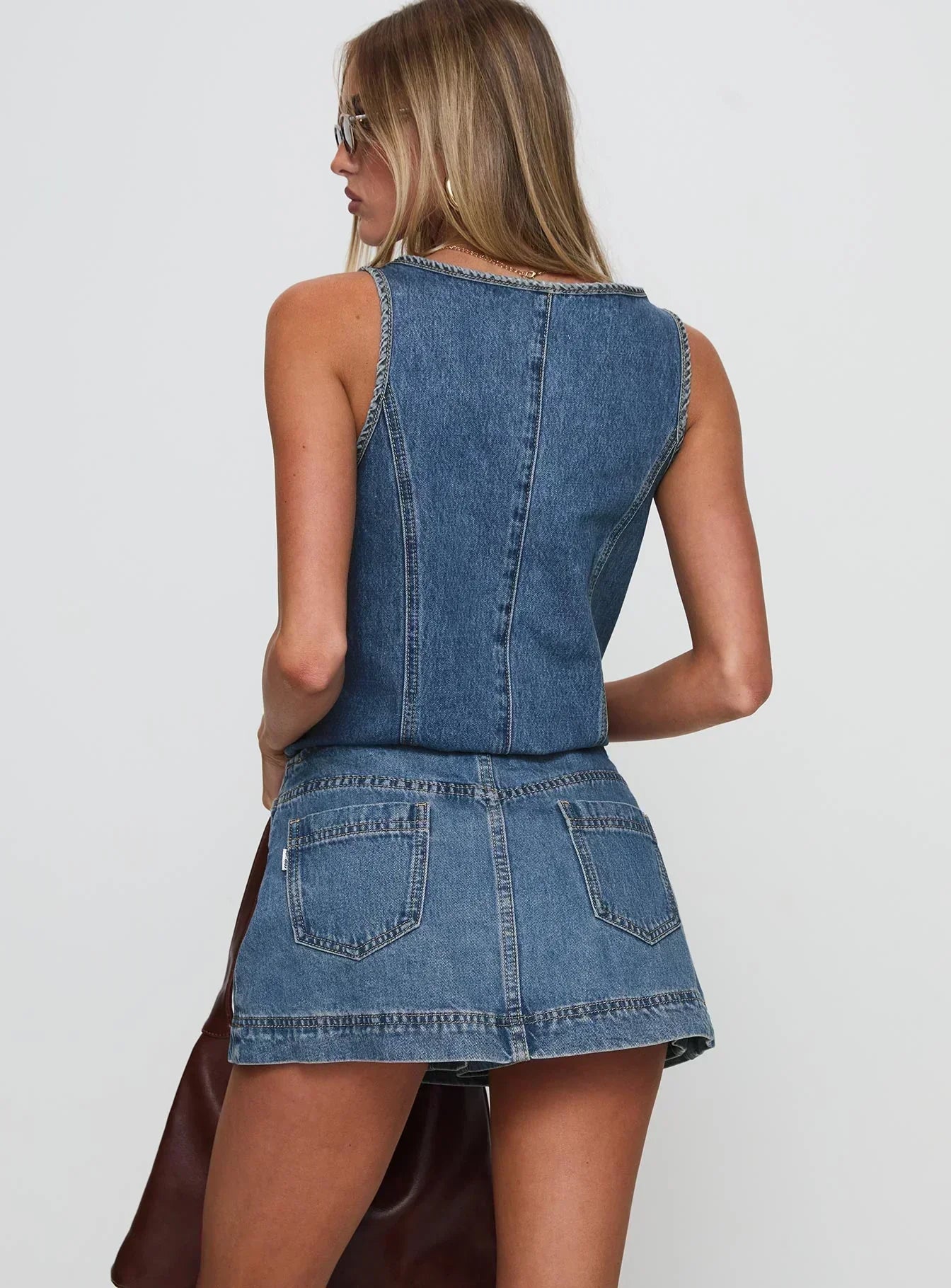 COURTNEY – RYDER DENIM TOP AND SKIRT SET