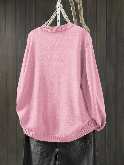 Sofia | Multi-Button Ribbed Knit Crew Cardigan