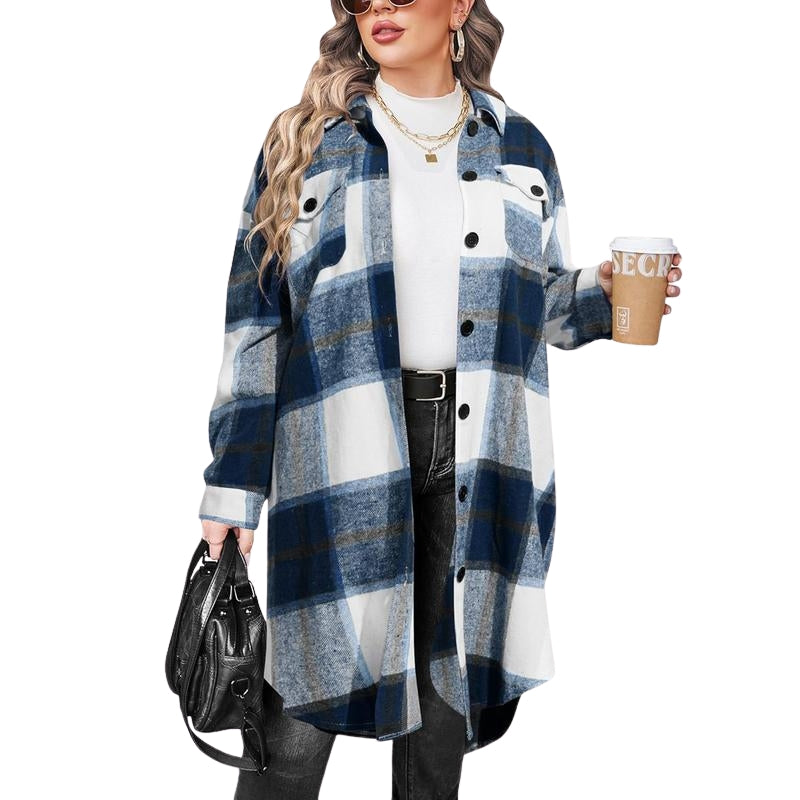 Harley | Long Plaid Button-Up Shacket