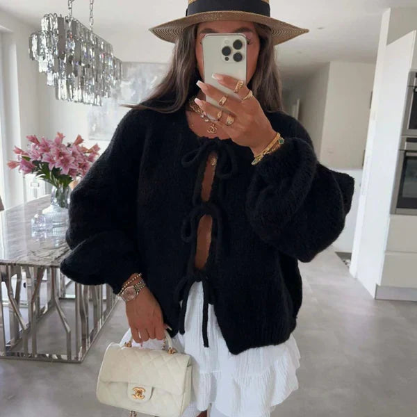 Kendall | Tie-Front Knit Cardigan