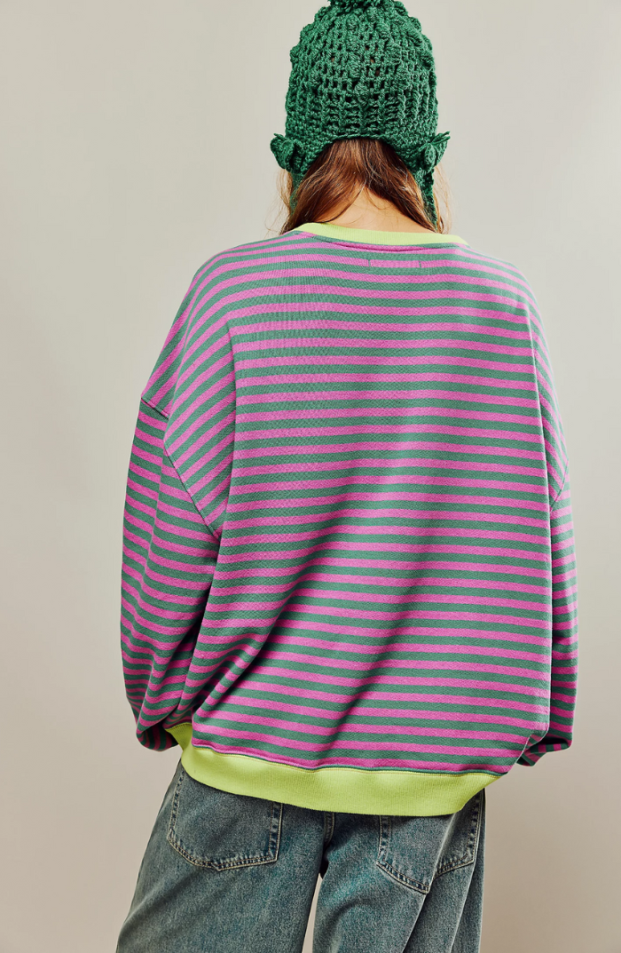 ELVA– STRIPED OVERSIZED SWEATER
