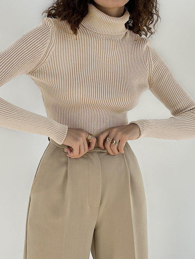 Celeste - Ribbed Turtleneck Sweater