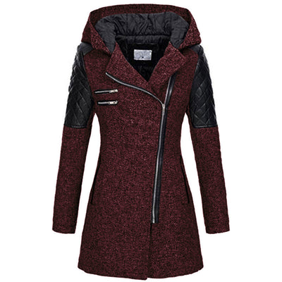 Zoe – Stylish Slant-Zip Winter Jacket