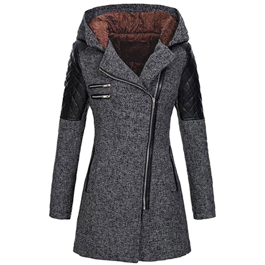 Zoe – Stylish Slant-Zip Winter Jacket