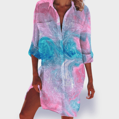 Tessa – Vibrant Summer Print Shirt