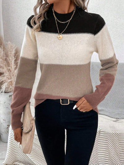 Zoey - Colorblock Knit Sweater