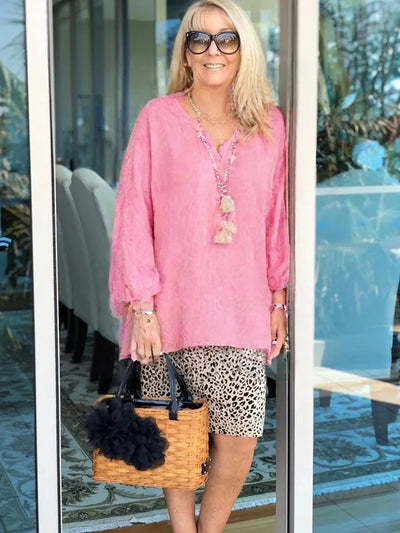 ADIRA – BASIC SOLID LONG SLEEVE SHIRT