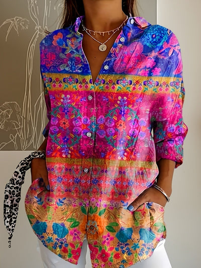 Lily | Vibrant Boho Button-Up