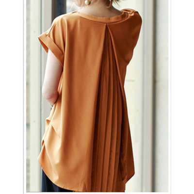 ESTRID - STYLISH SHORT SLEEVE PATCHWORK T-SHIRT