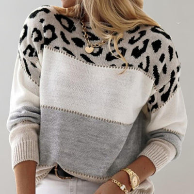 Charlene - Leopard Print Casual Sweater