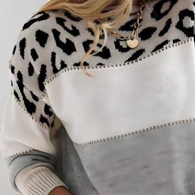Charlene - Leopard Print Casual Sweater