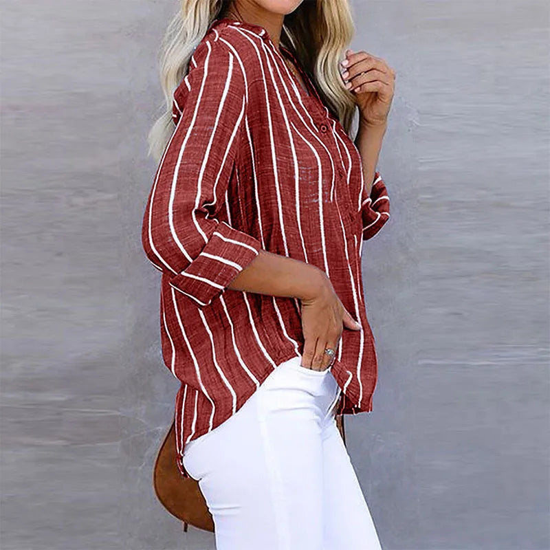 CALENIRAE – STRIPED BUTTON-UP SHIRT