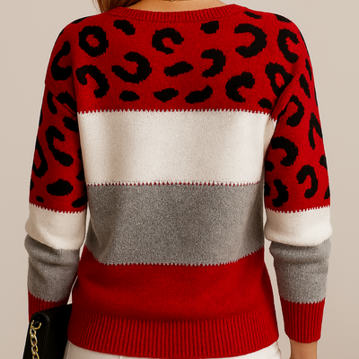 Charlene - Leopard Print Casual Sweater