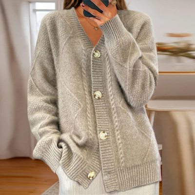 ELIONYSSE – CABLE-KNIT CARDIGAN