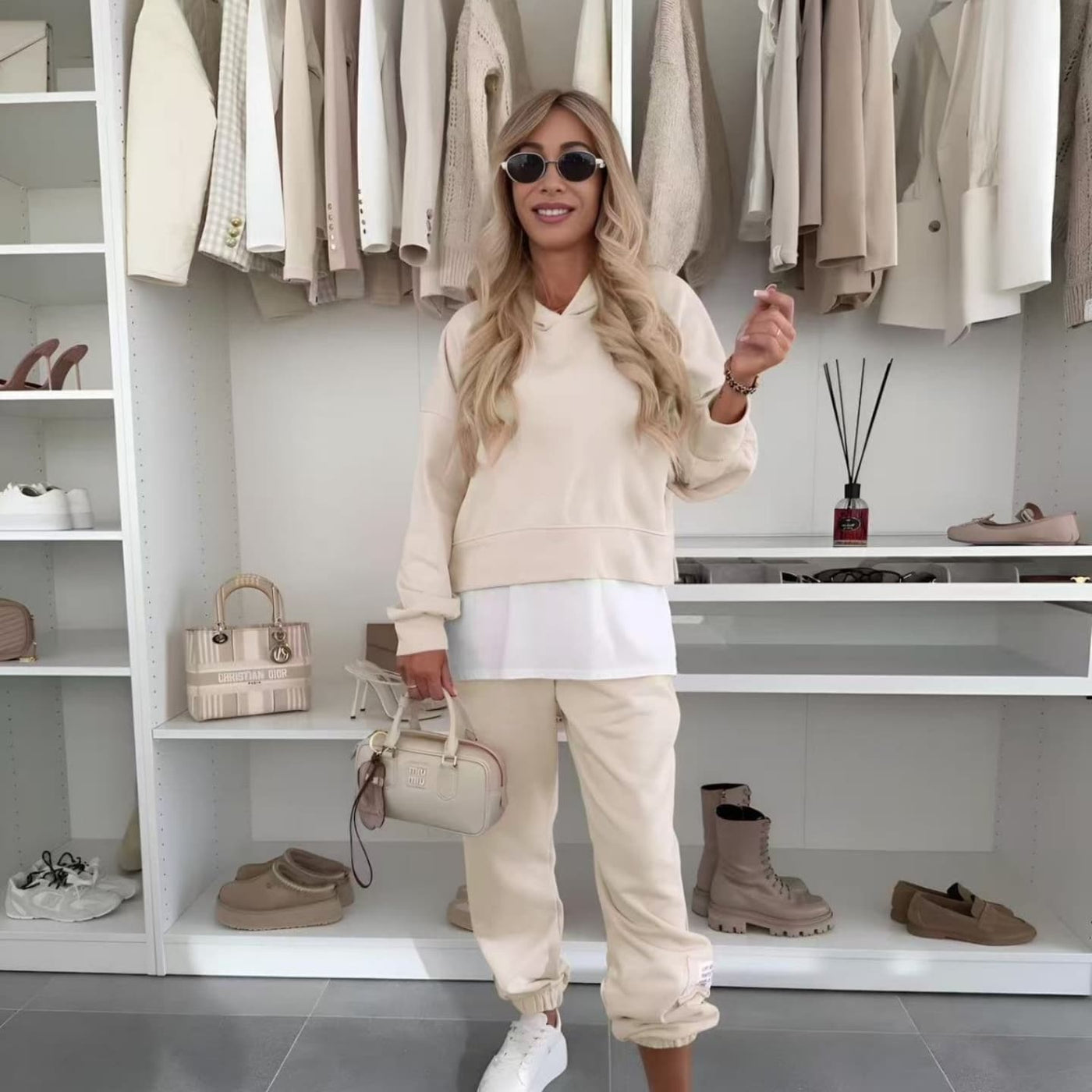 LIORENYAE – HOODED CASUAL SWEATSHIRT SET