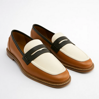 Faius - Black loafers with colourful details