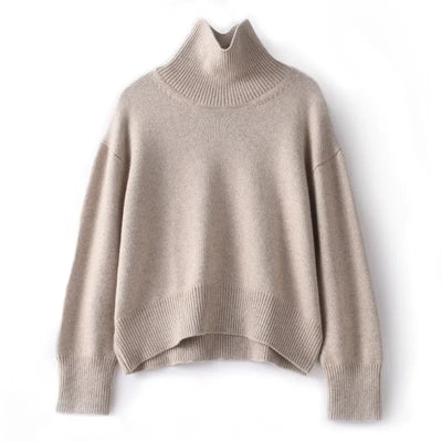 Elena - Pure Cashmere Turtleneck Sweater