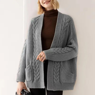 Sylvia | Oversized Cable Knit Cardigan