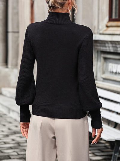 Simone - Pearl Sleeve Knit Sweater