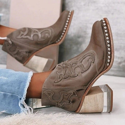 PAISLEE – WESTERN-STYLE JERSEY ANKLE BOOT