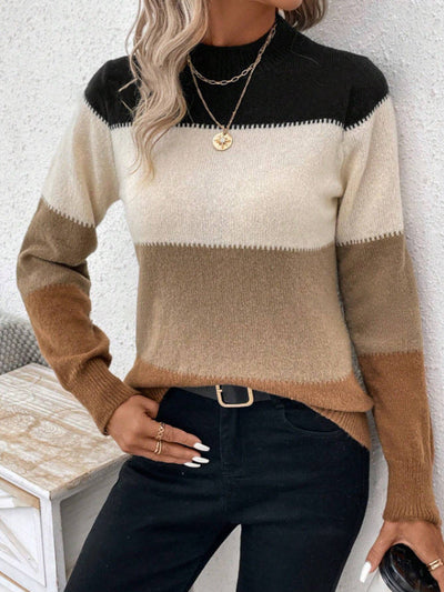 Zoey - Colorblock Knit Sweater