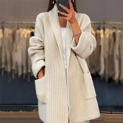 Rosalind | Long Oversized Ribbed Knit Cardigan