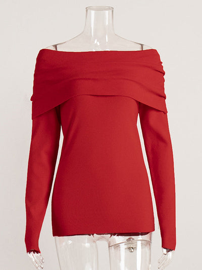 Erica - Off-Shoulder Elegance Sweater