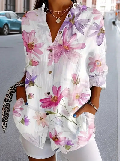 SELINA – LIGHTWEIGHT SUMMER FLORAL BLOUSE