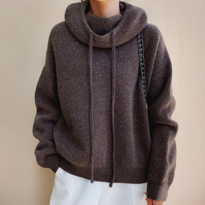 Eva - Drawstring Knit Sweater