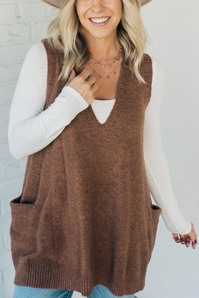 PALOMA – COZY POCKET SWEATER VEST