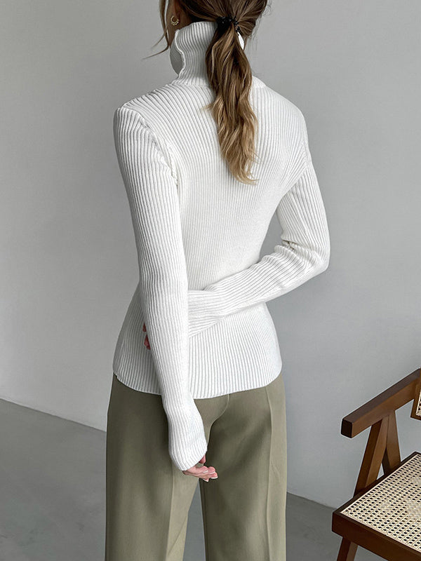 Celeste - Ribbed Turtleneck Sweater