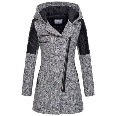 Zoe – Stylish Slant-Zip Winter Jacket