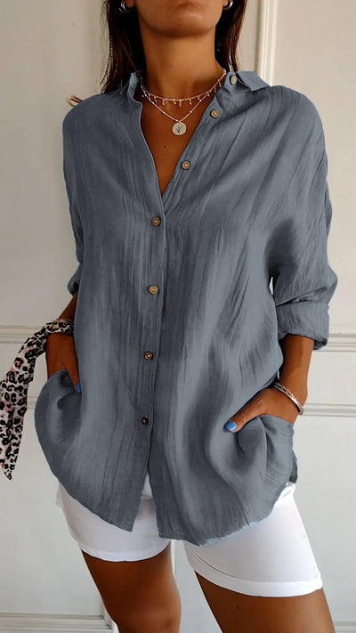 Sasha - Elegant Pleated Shirt