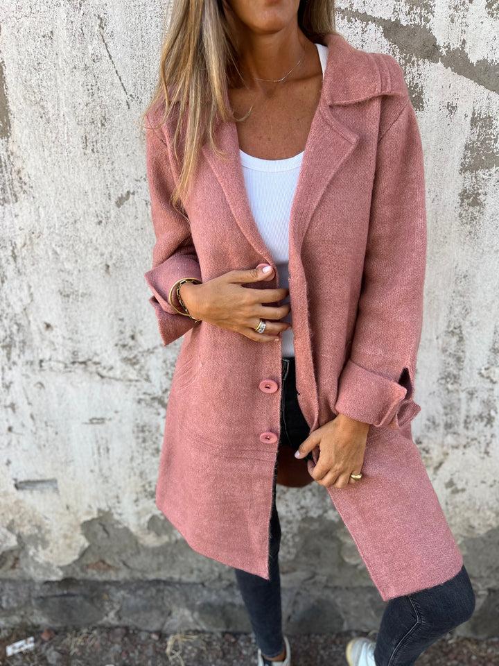Long Cashmere Buttoned Coat