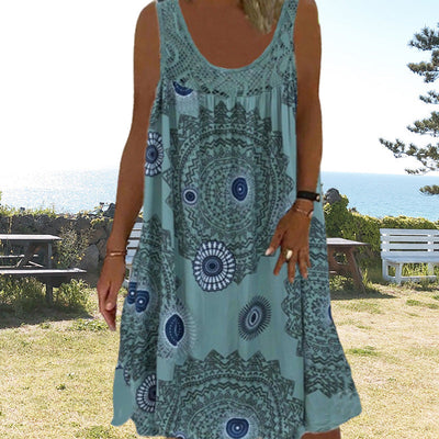 MIREILLE – SUMMER O-NECK DRESS WITH BREEZY CHARM